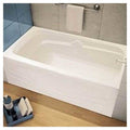 Alcove Bathtub 60 in L x 30 in W x 21 in H 46 Gal White S795