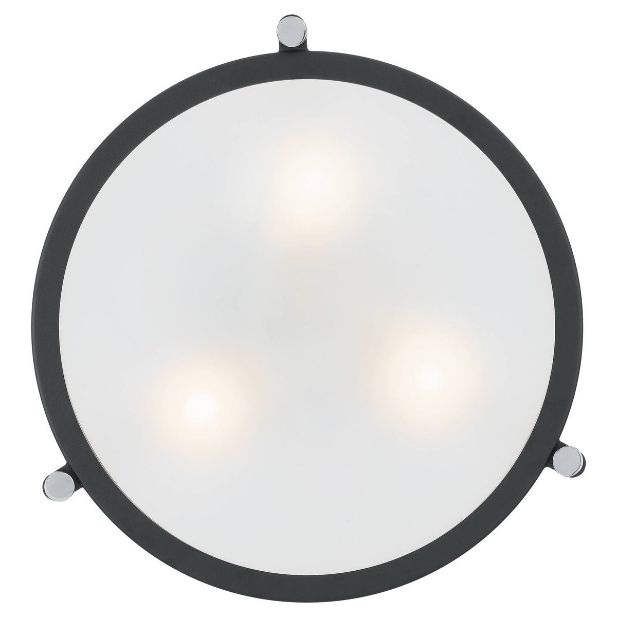 Earth Black 3-Light Semi-Flush Mount K97238