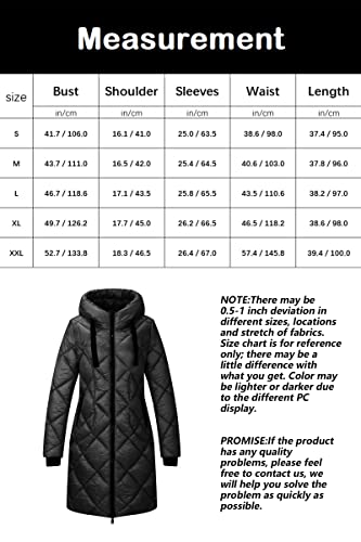 Women Long Heavy Puffer Coat Diamond Quilted Thermal Thicken Winter Parka Windproof Jacket with Hood V92093