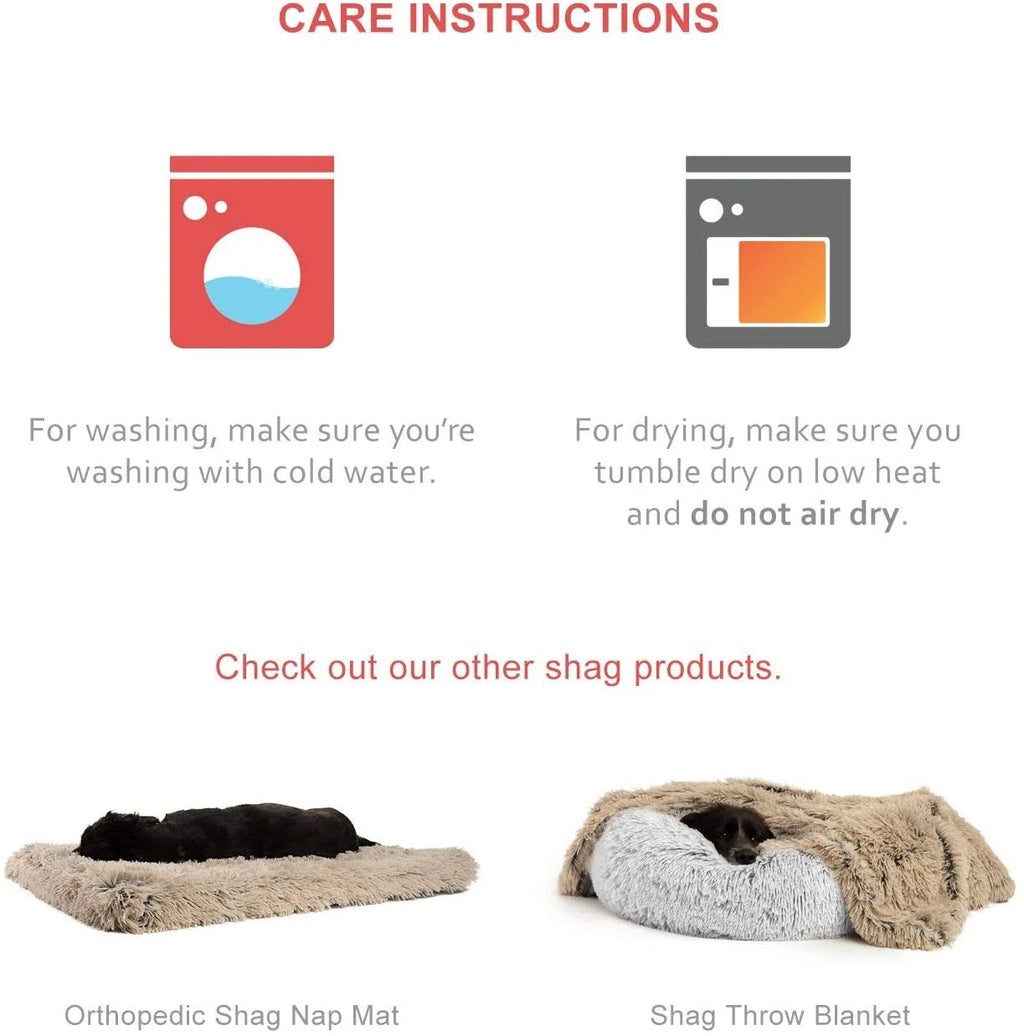 Shag Donut Cuddler Pet Bed H17373