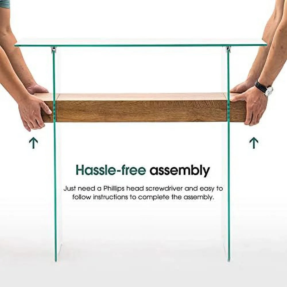 Narrow Glass Console Table X201235