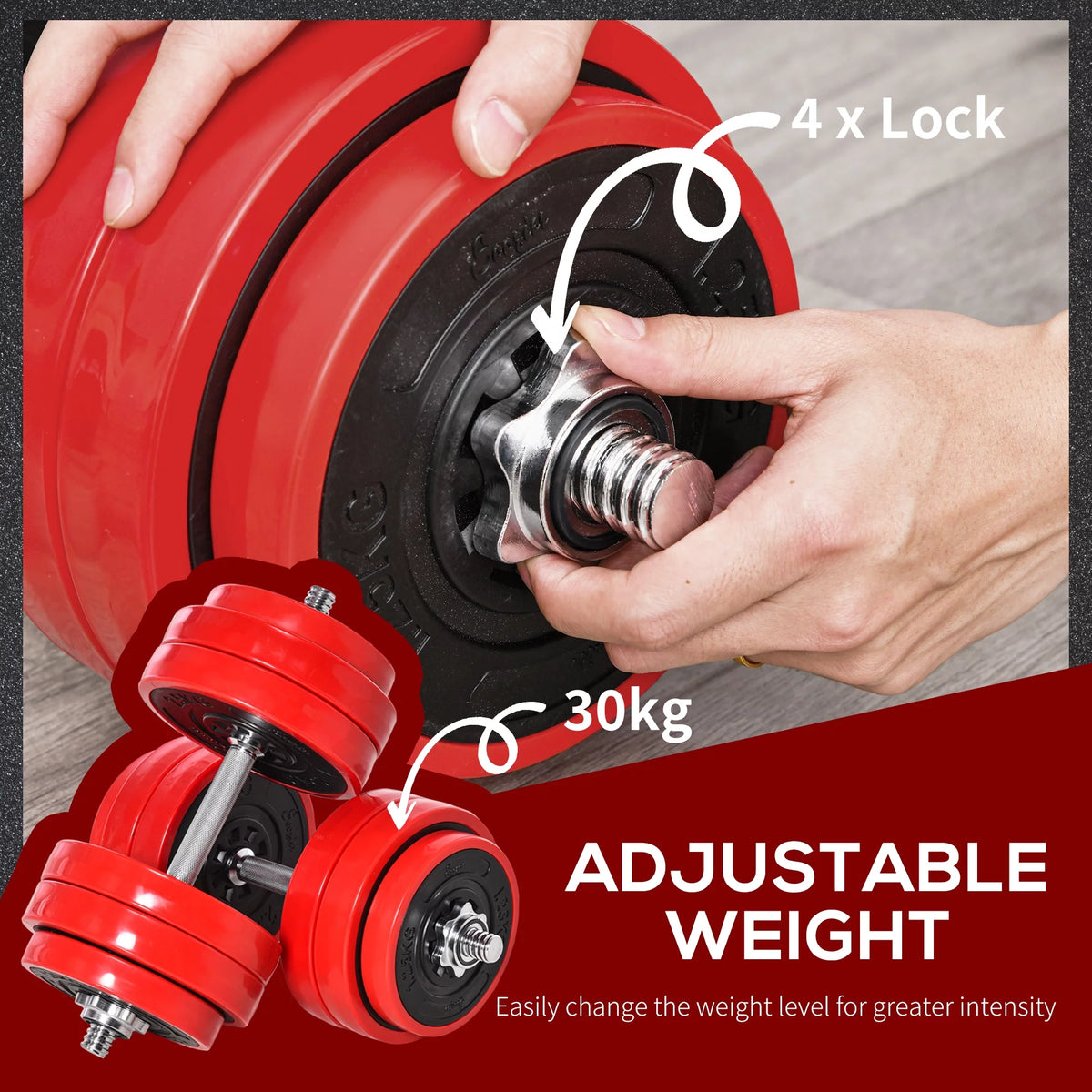 Adjustable 66lbs Dumbbell Set W893051