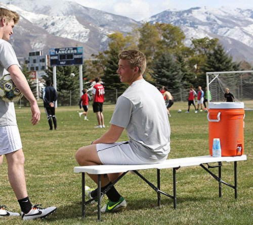 Portable Folding Bench White O83394
