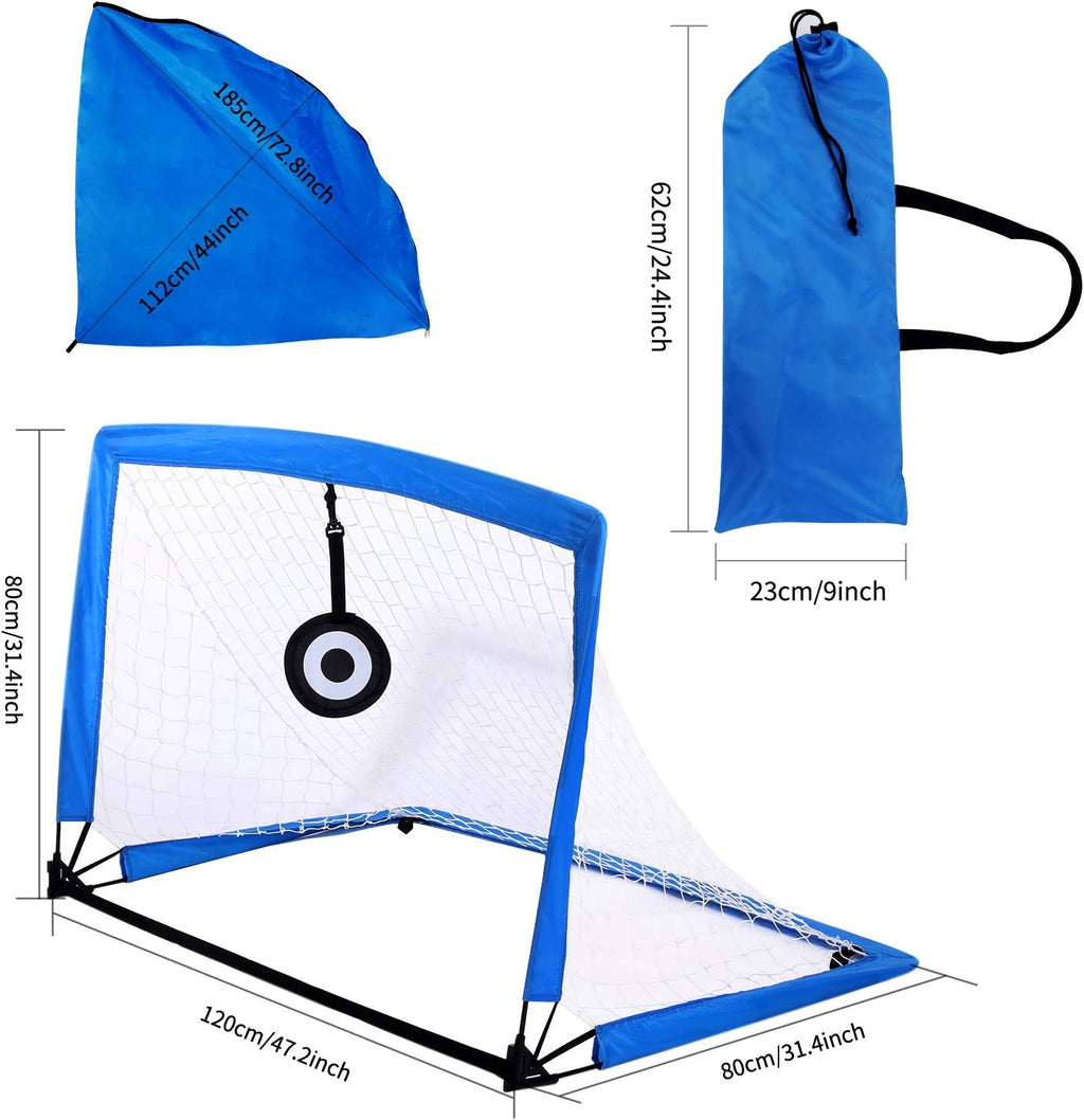 4'x3' Portable Pop Up Soccer Goals with Carry Bag, 2 Pack W419
