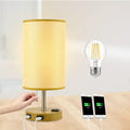 Table Lamp with Wood and Metal, 360° Rotatable, E26 Base L18517