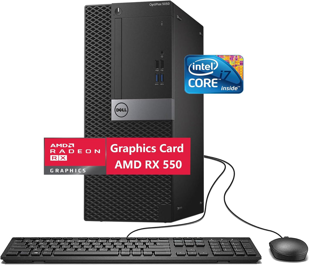 Mini Tower Desktop PC with Core i7-6700, 16GB DDR4, 512GB SSD, Windows 10 Pro S1595