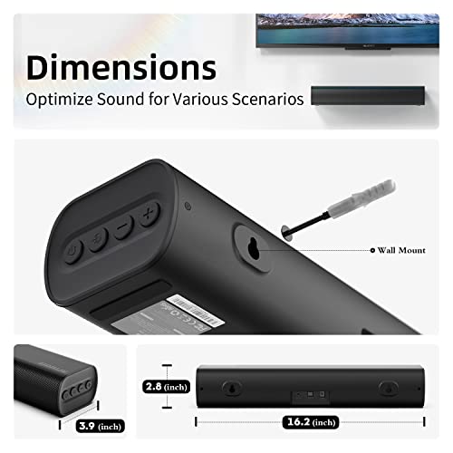 16-inch Bluetooth Sound Bar with Remote Control H958974