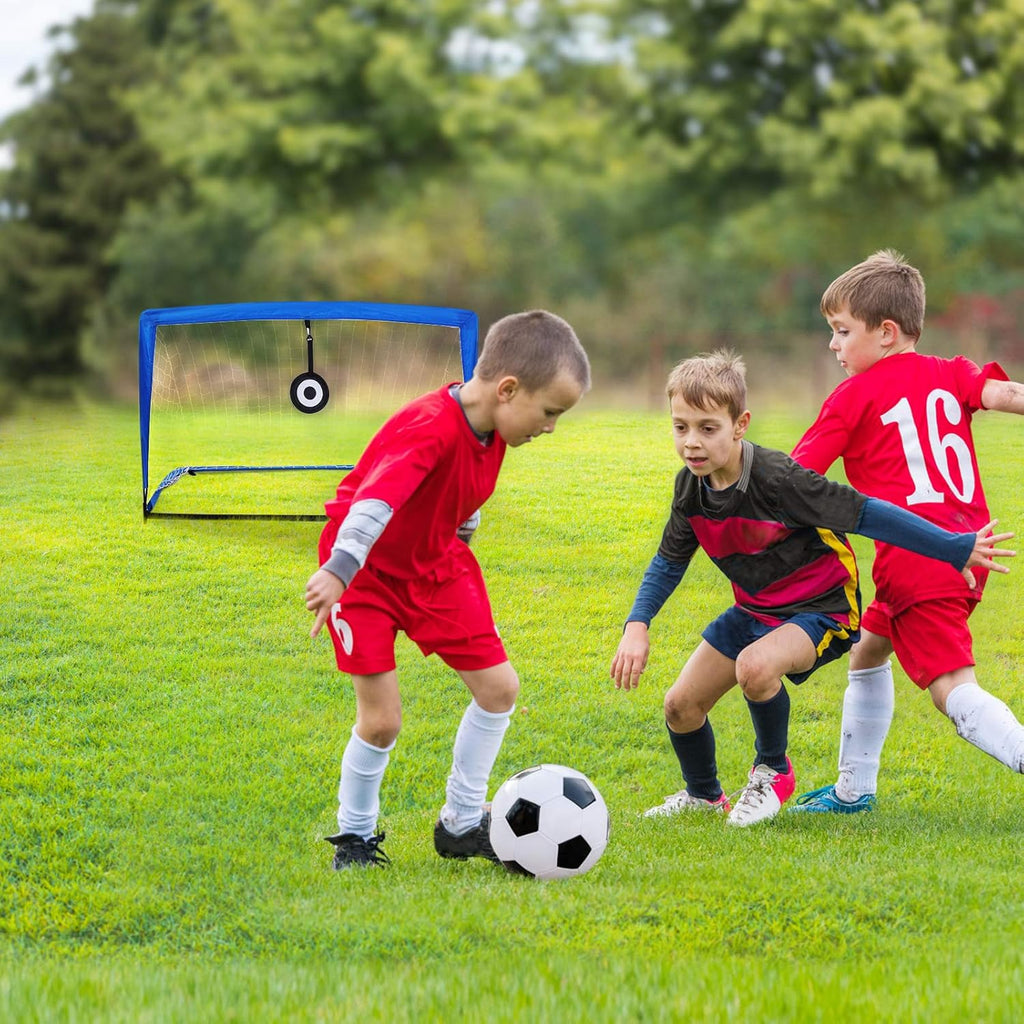 4'x3' Portable Pop Up Soccer Goals with Carry Bag, 2 Pack W419