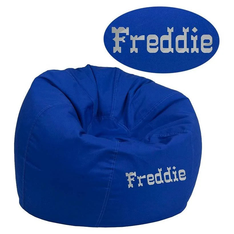 Small Solid Royal Blue Kids Bean Bag Chair T880