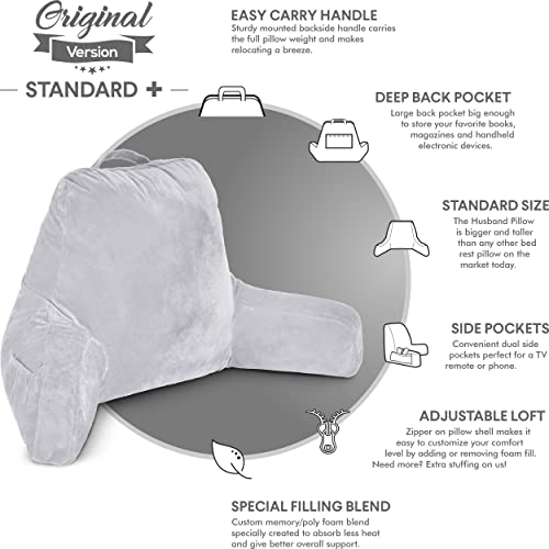 Black Standard+ Original Reading Pillow with Arms, Shredded Memory Foam Y33458