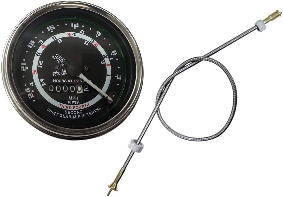 New Chrome Tachometer Gauge with Cable O10424
