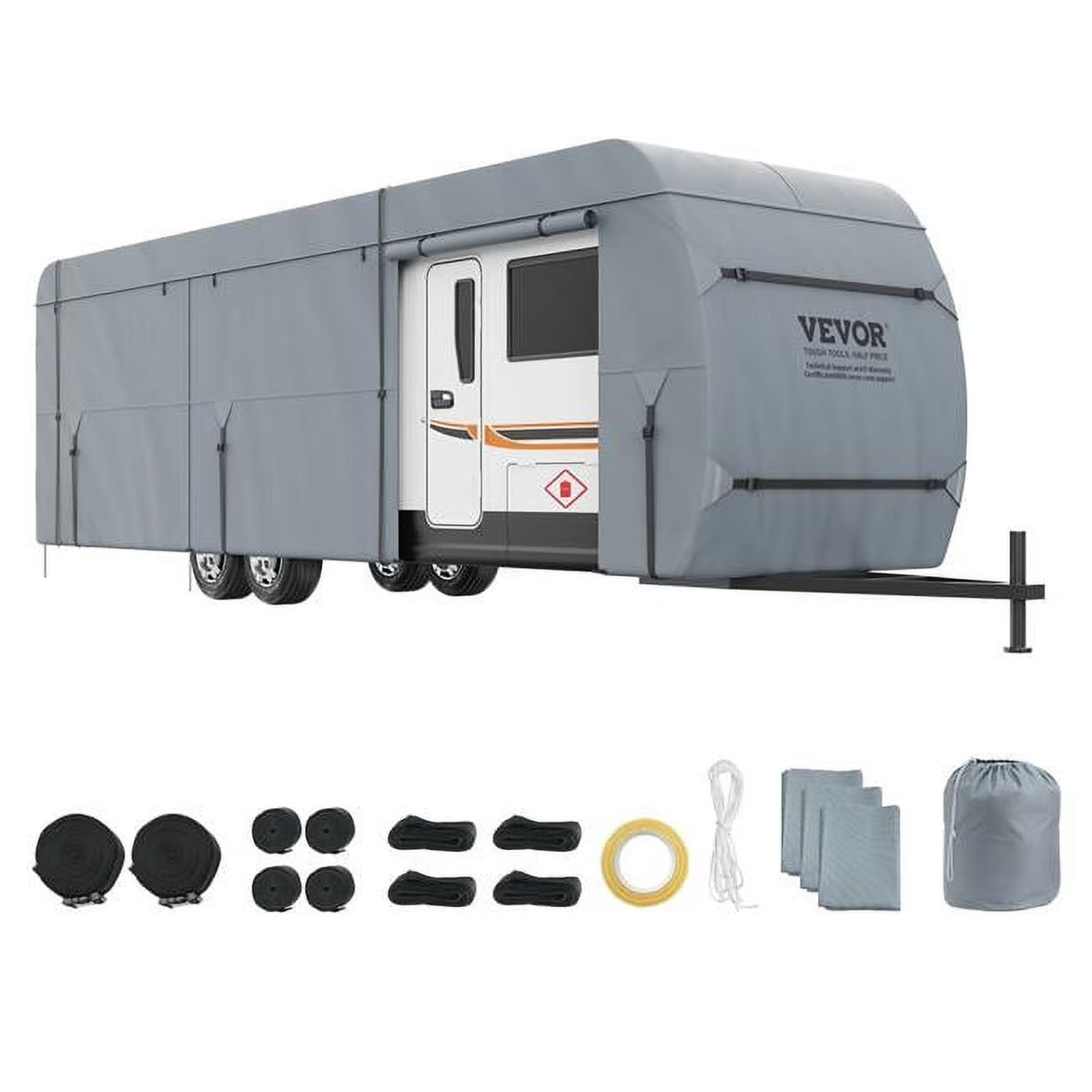 30-32 ft. 4-Layer Non-Woven Fabric Travel Trailer Cover H8142