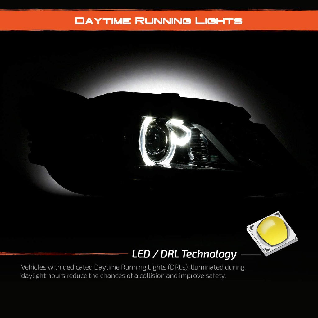 Projector Black Headlight Passenger Right J9909
