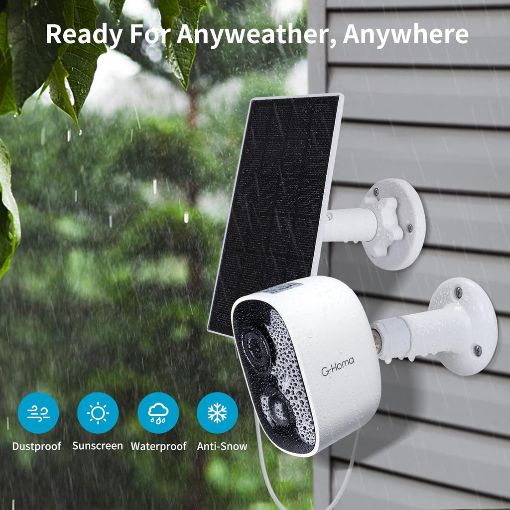 Solar Security Camera with Color Night Vision, Wireless Battery Powered 1080P Outdoor Video Camera with Two-Way Audio H71635