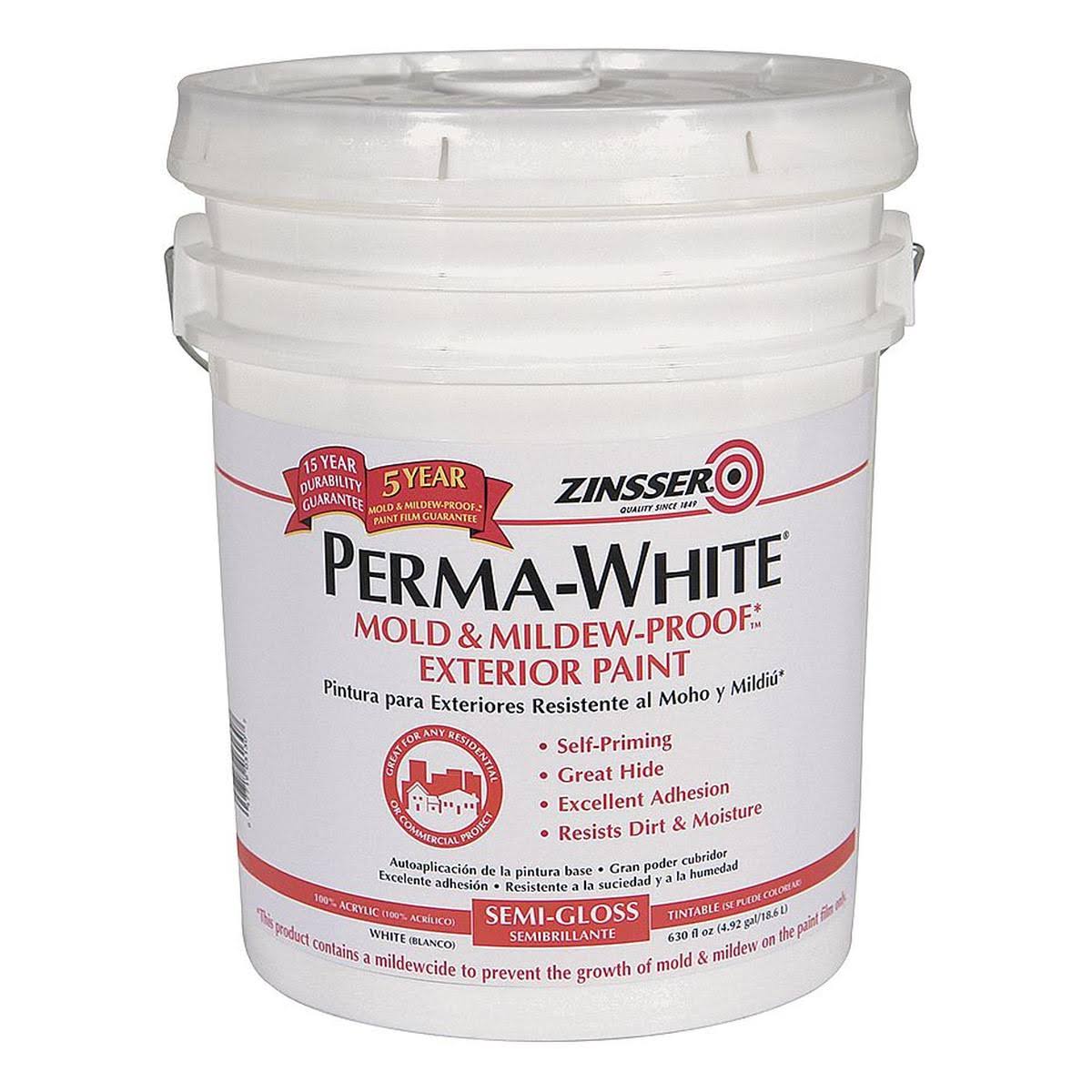 Semi-Gloss White Interior/Exterior Paint, 5 gal. V3314
