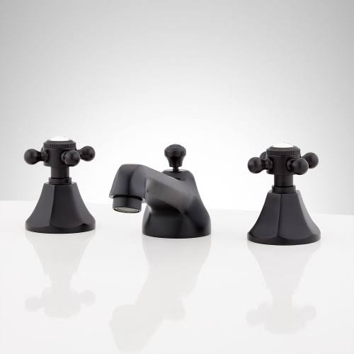 Matte Black Widespread Bathroom Faucet H21586