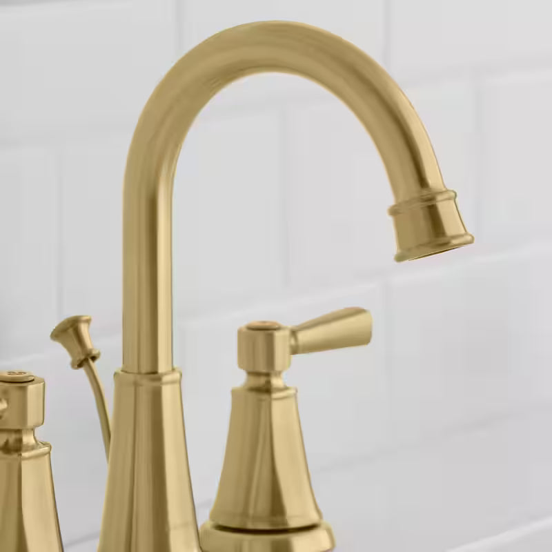 Matte Gold Double-Handle Bathroom Faucet Y720