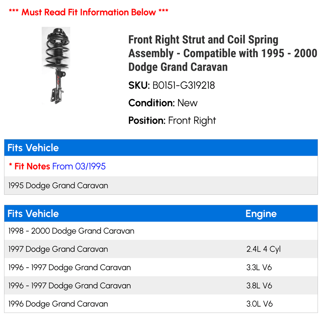 Front Right Strut and Coil Spring Assembly U4839