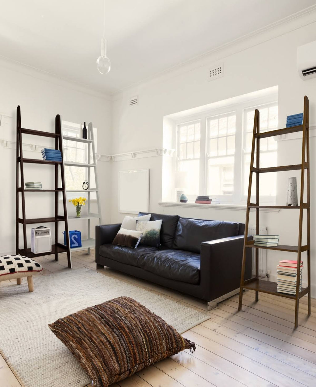 5 Shelf Ladder Bookcase Espresso Q63771