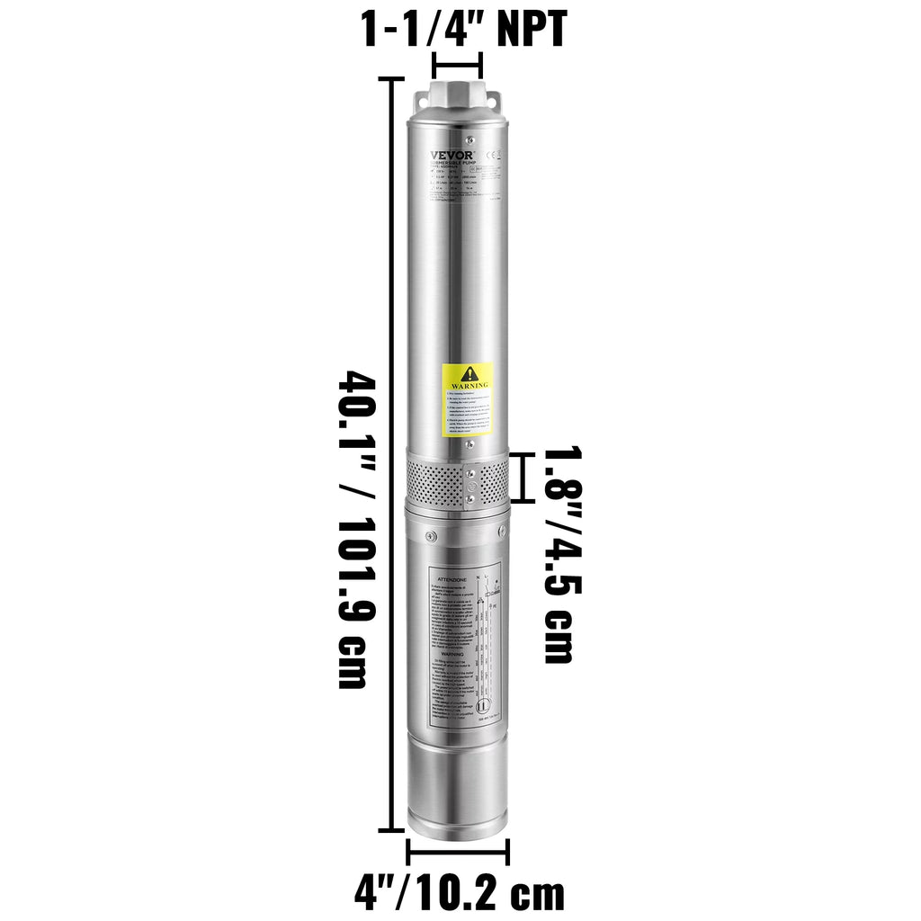 2HP 230V Stainless Steel Deep Well Submersible Pump N79441