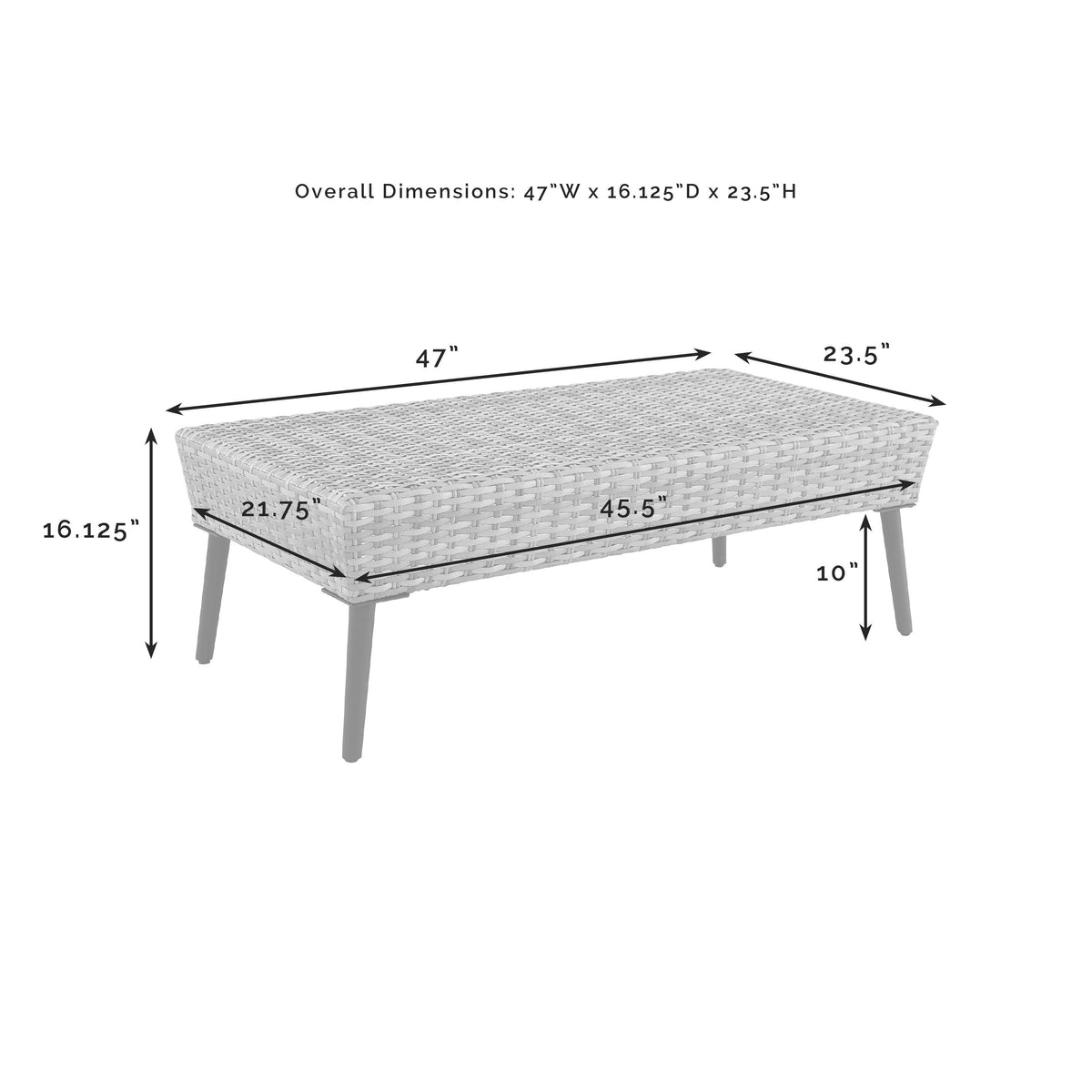 Gray Wicker Patio Sofa Set K75539