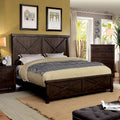 Dark Walnut Eastern King Size Solid Wood Bed M49026