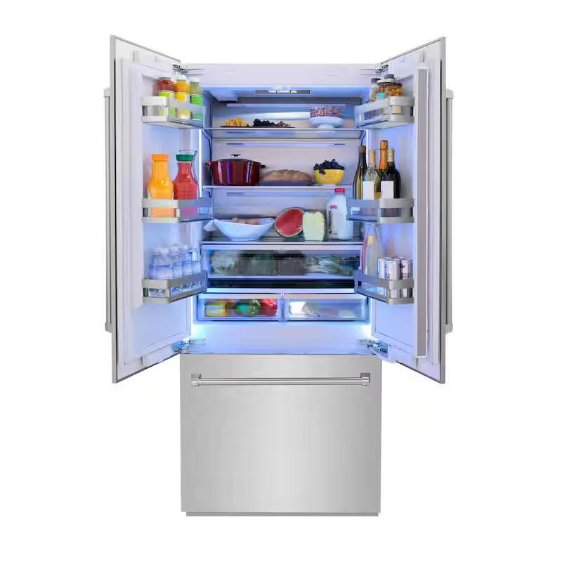 36 in. 3-Door French Door Refrigerator with Internal Water and Ice Dispenser in Stainless Steel V98936