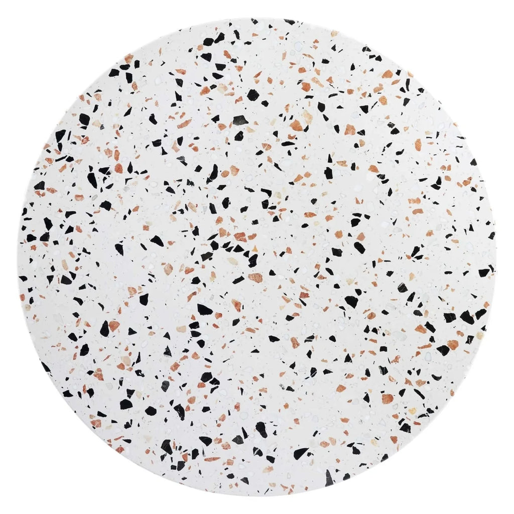 36" Round Terrazzo Metal Dining Table H401650