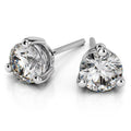 18K White Gold Diamond Stud Earrings K637455