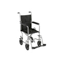 Lightweight Transport Wheelchair, 19x22 Seat, Silver I812