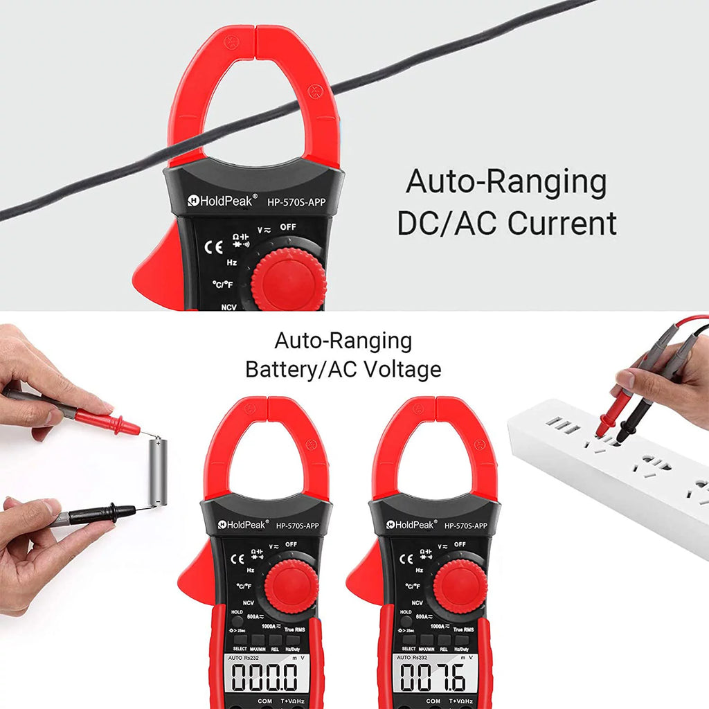 Digital Clamp Meter with APP Control AC/DC Tester 6000 counts C60581