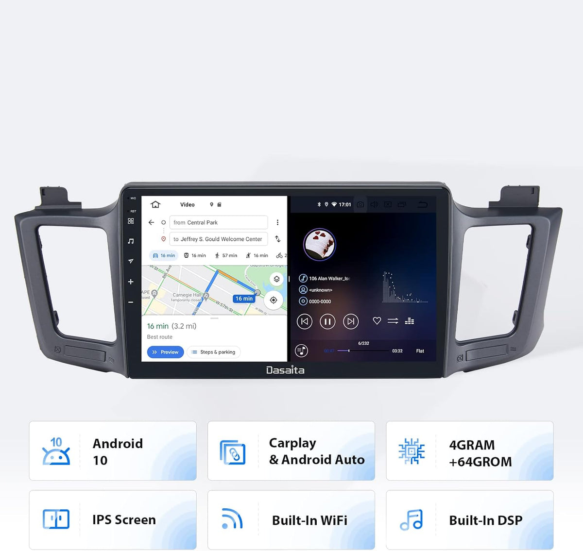 10.2 Inch Android Car Stereo with Navigation Bluetooth Touchscreen I9531
