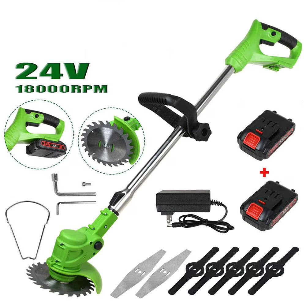 24V 650W Cordless Electric Lawn Mower Grass Trimmer Weed Eater Z870