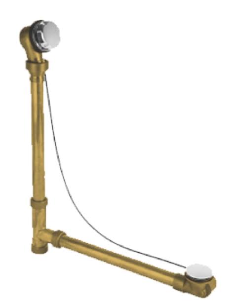 Pewter Bath Waste and Overflow Drain V416971