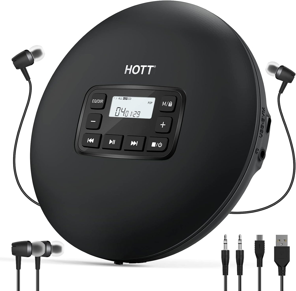 Portable Compact CD Player with Headphones Q199909