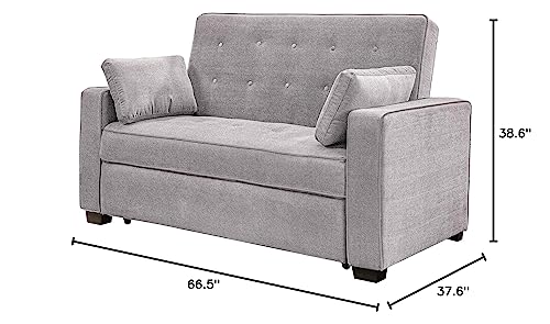 Queen Size Velvet Convertible Sleeper Sofa F322610