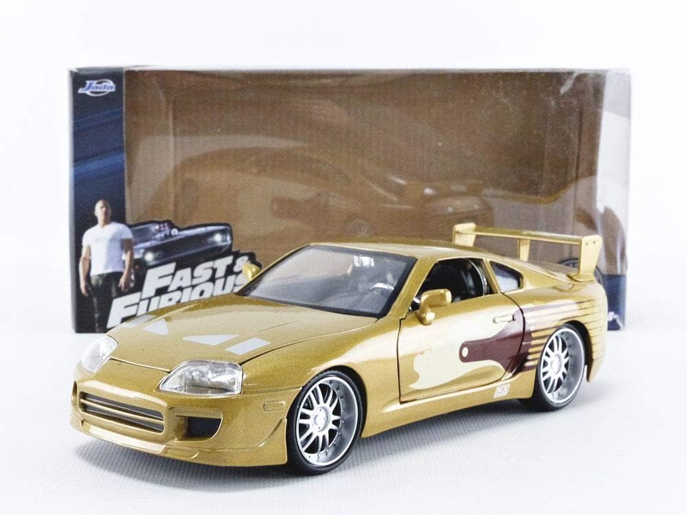 Gold 1:24 Scale Die-Cast Toyota Supra Toy Car A39186