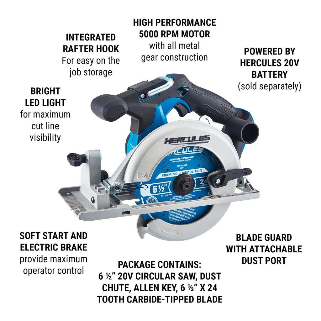 6-1/2 in. Cordless Circular Saw Y60391