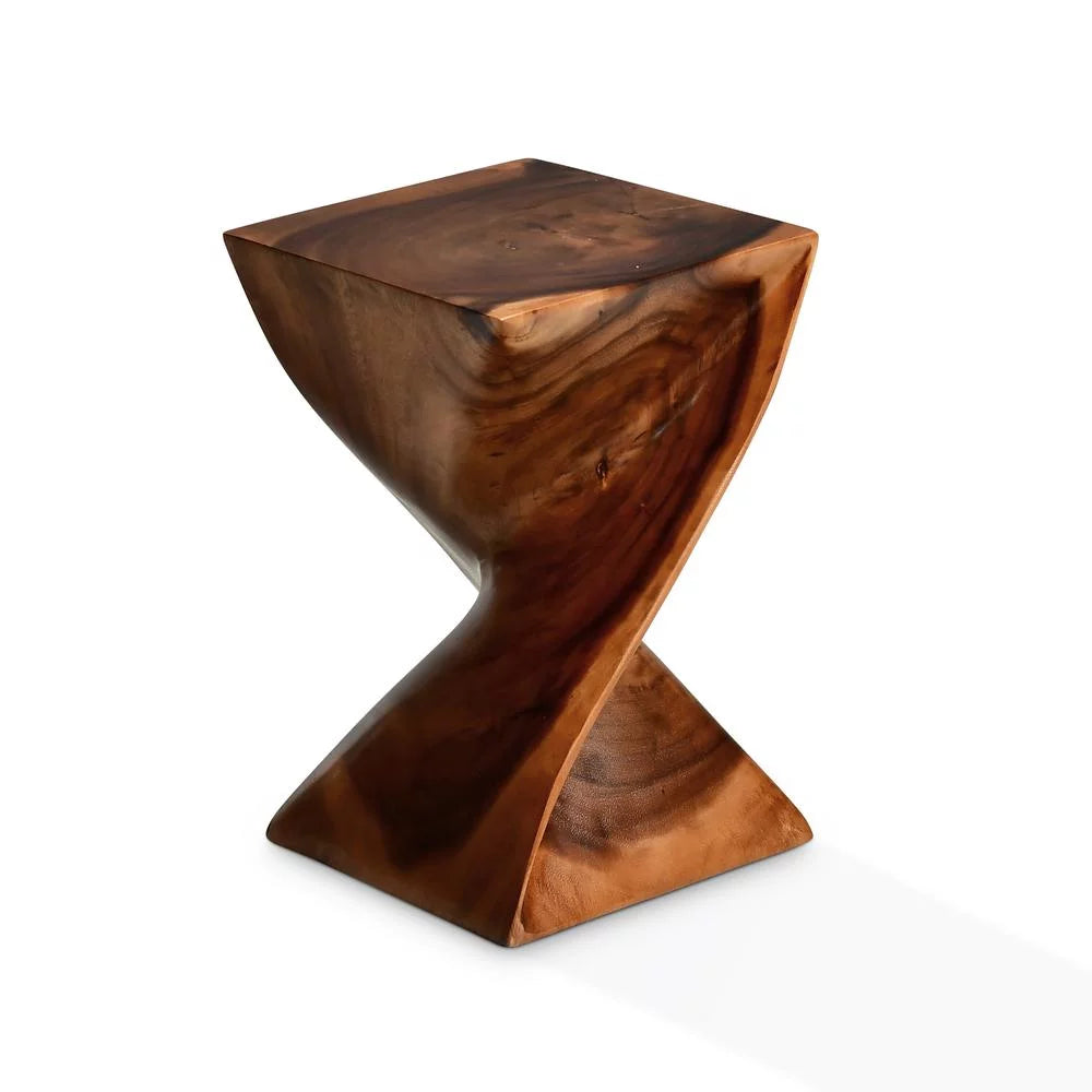 Natural Brown Wood Glaze Accent Side Table Z1340