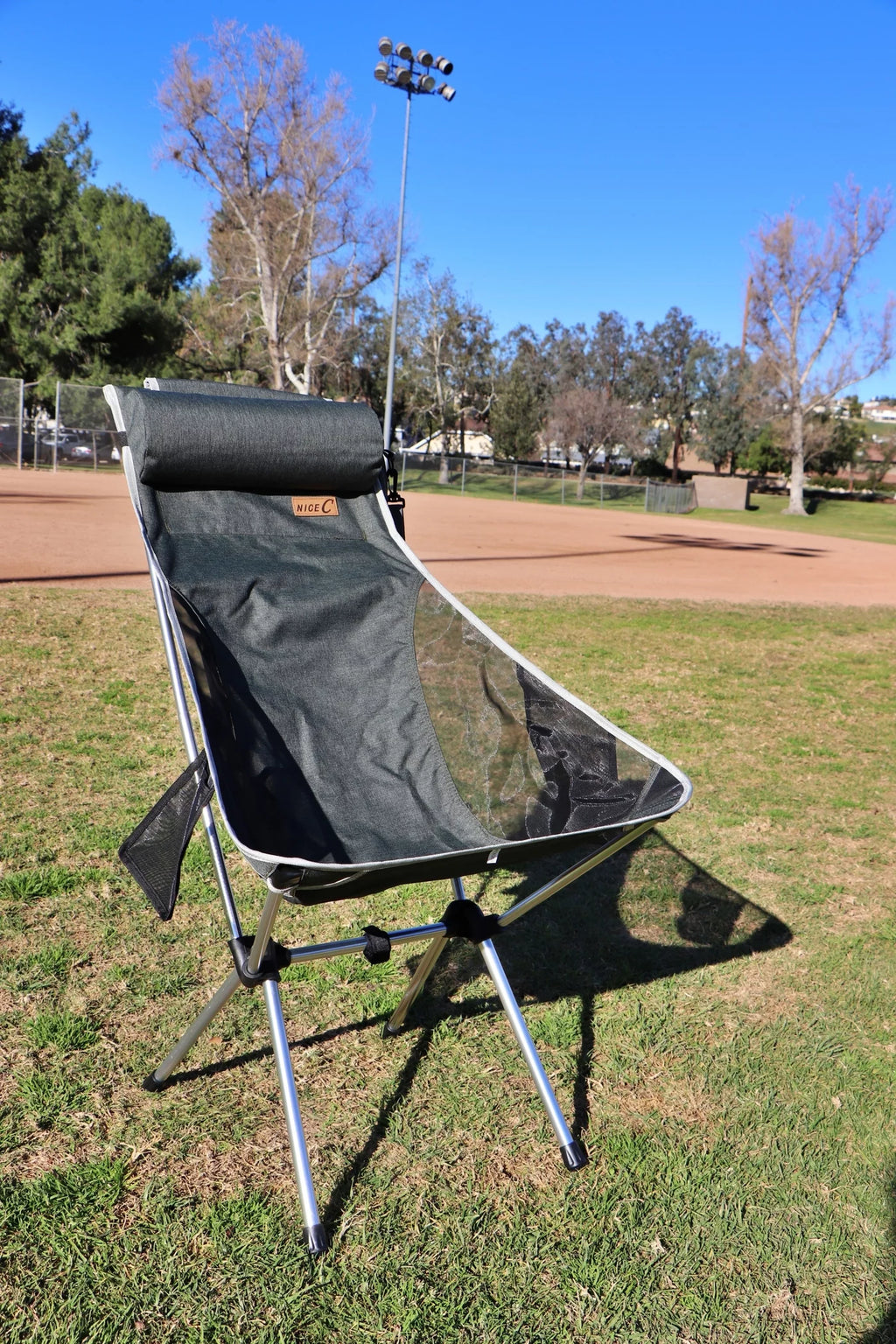 Ultralight High Back Folding Camping Chair with Headrest and Carry Bag, 2 Pack E678225