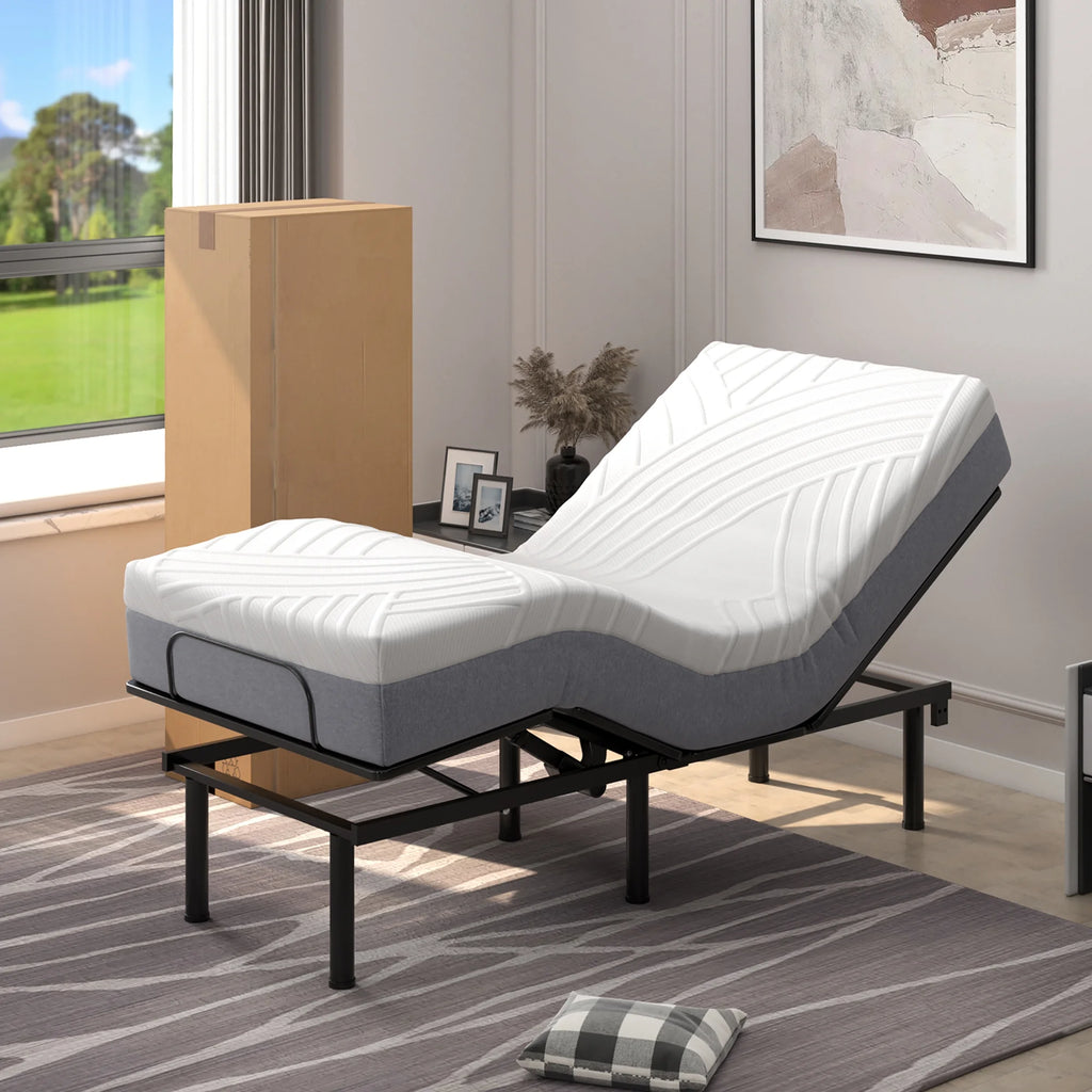10'' Twin XL Adjustable Bed Mattress White N2917