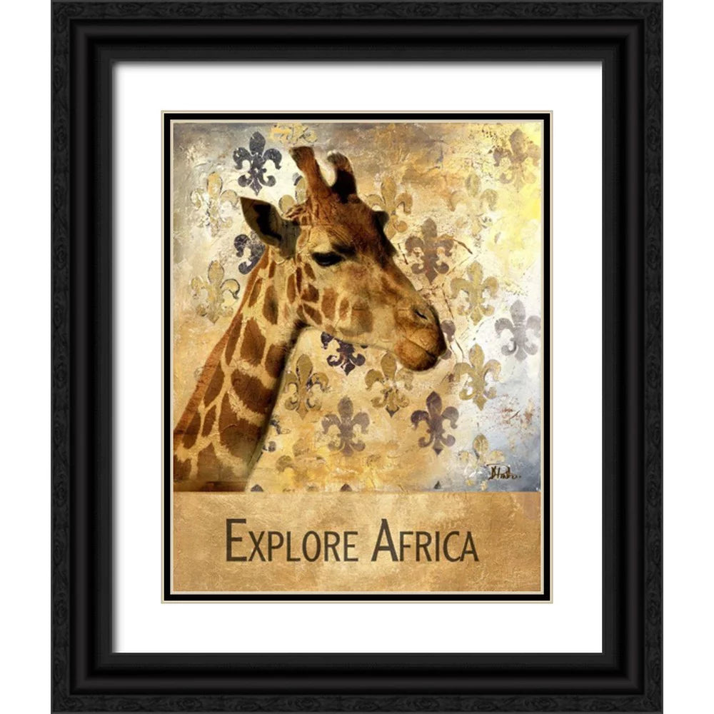 Black Ornate Wood Framed Art Print K118