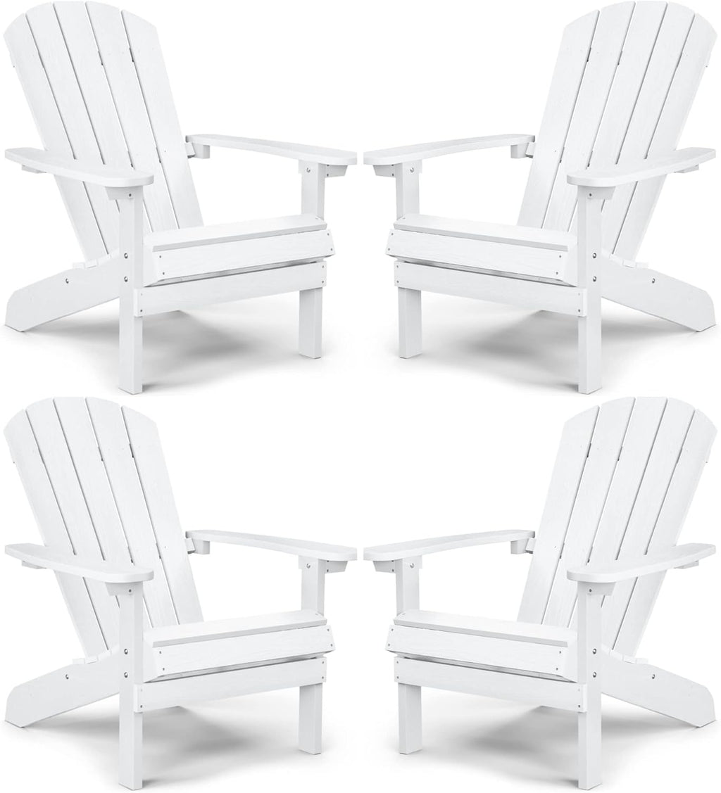 Grey Plastic Adirondack Chairs Set of 2 H839