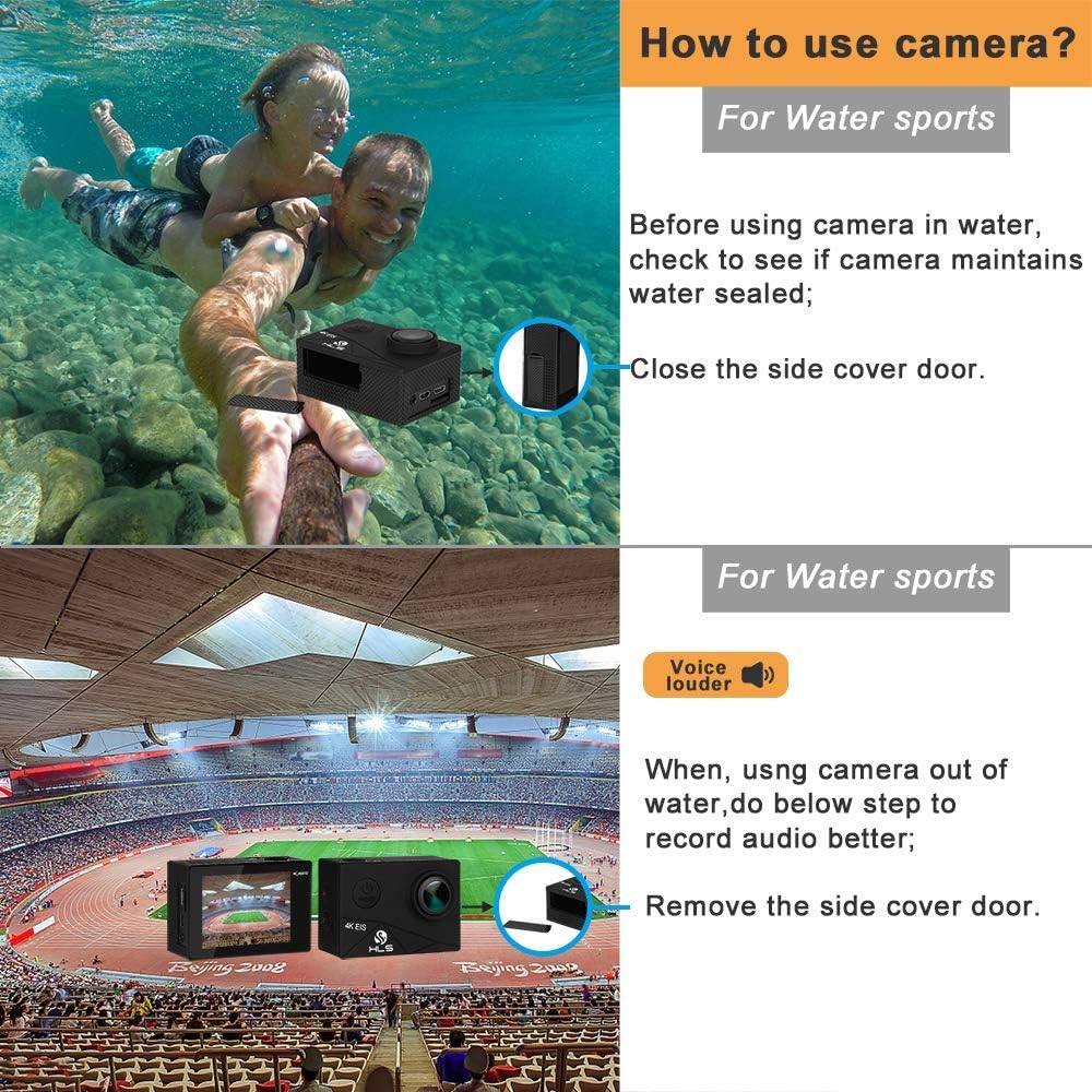 4K Waterproof Action Camera with Wide Angle Lens P77056