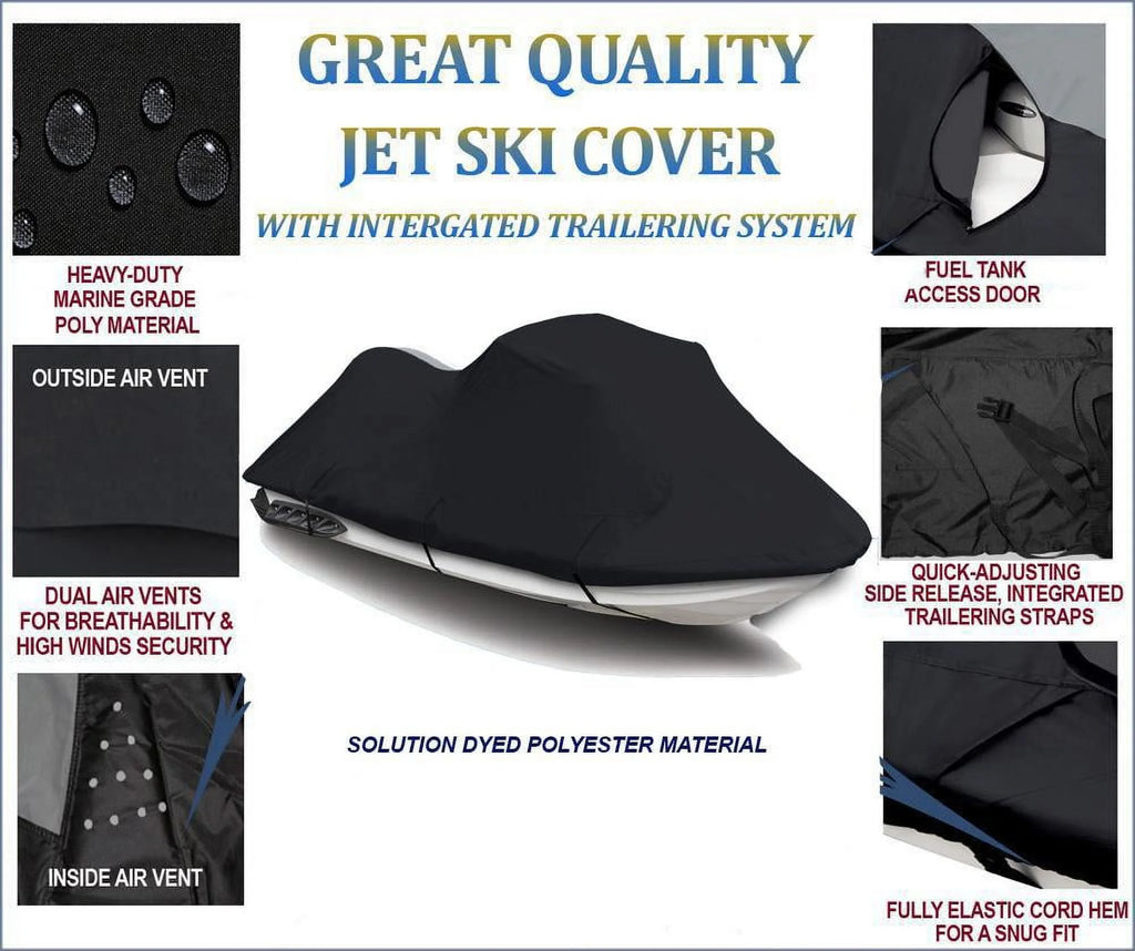 Black 600 Denier JetSki Cover K516