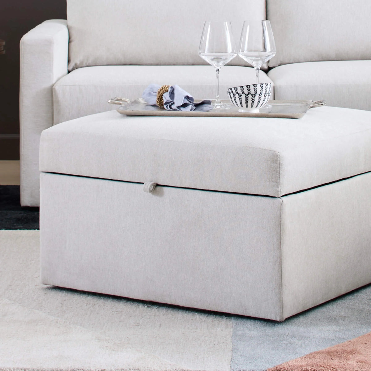 Frost Ottoman with Storage P566625