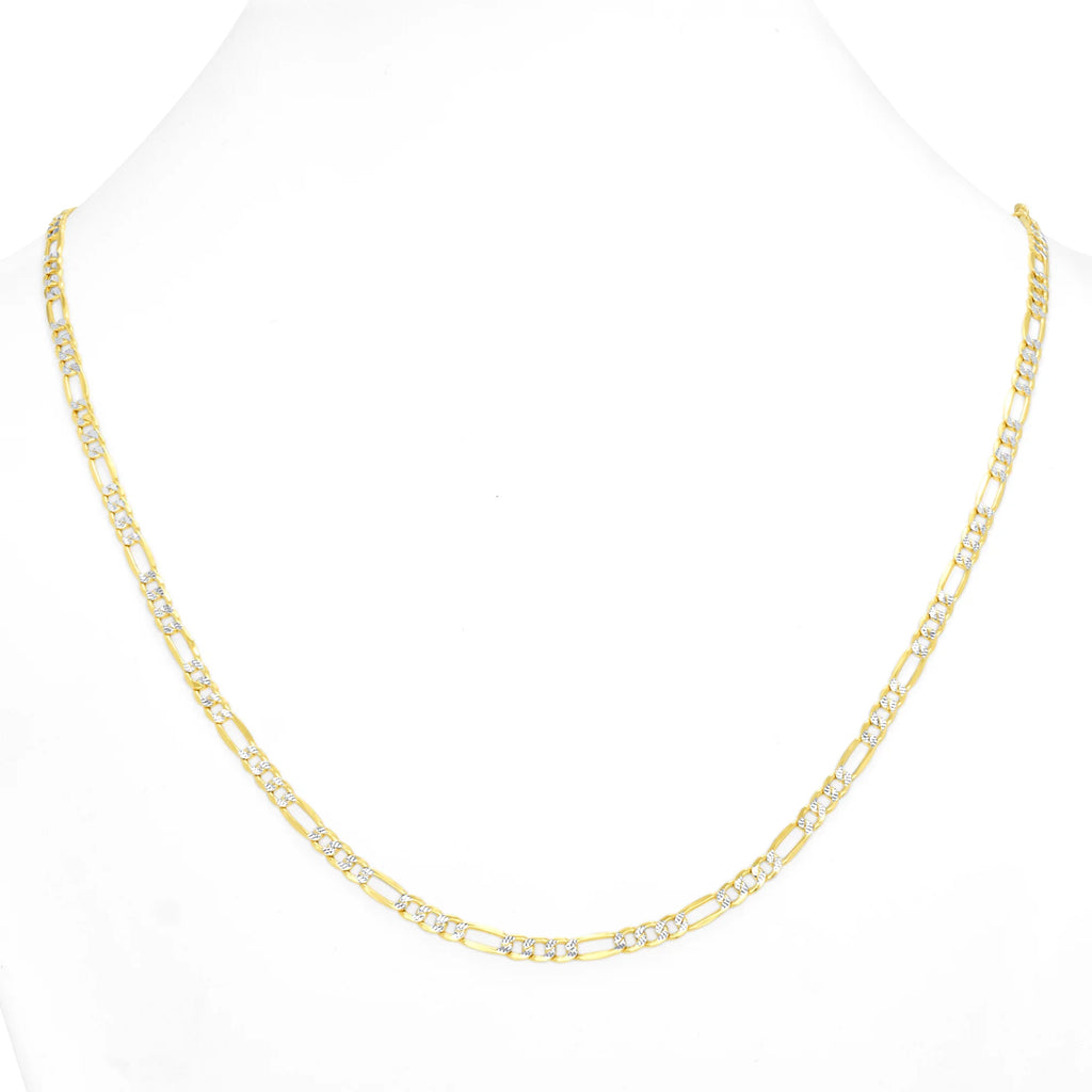 10k Yellow Gold Figaro Chain Pendant Necklace 16" - 30" T919580