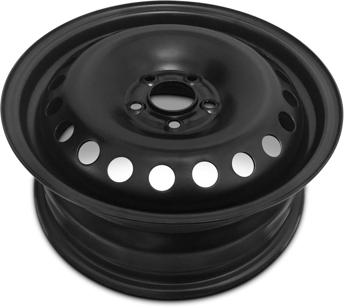16 Inch 5 Lug Black Steel Wheel F363