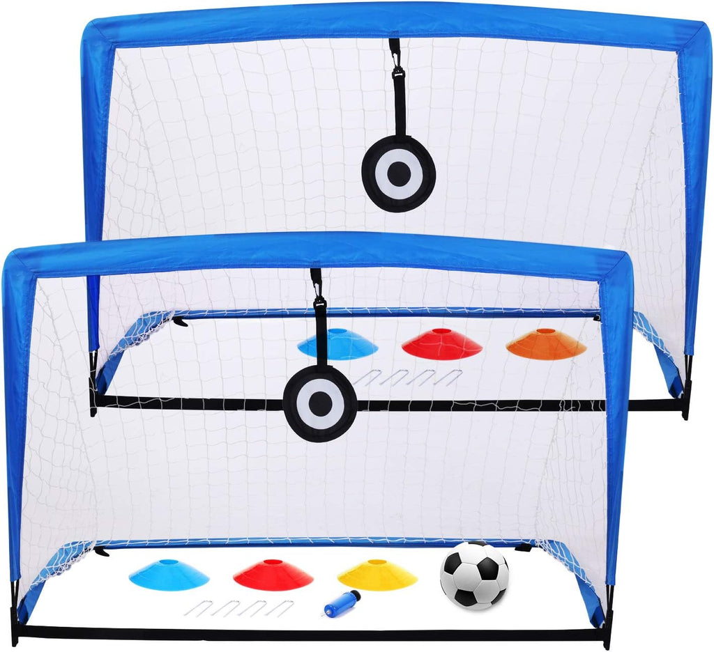 4'x3' Portable Pop Up Soccer Goals with Carry Bag, 2 Pack W419