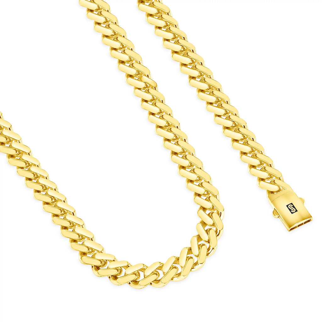 14k Yellow Gold 13mm Cuban Link Chain Necklace S9753